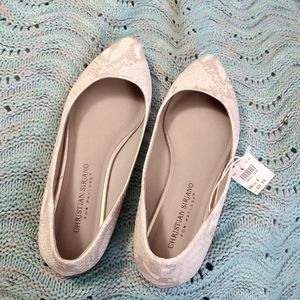 Christian Siriano faux Snakeskin flats